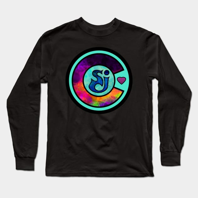 Rainbow Fractal SCI Concert String Cheese Incident Festival Hooper Long Sleeve T-Shirt by Shayna